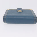 LOUIS VUITTON Suhari Compact Zip Wallet Leather Blue M91829 LV Auth 200260V-6