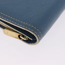 LOUIS VUITTON Suhari Compact Zip Wallet Leather Blue M91829 LV Auth 200260V-7