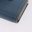 LOUIS VUITTON Suhari Compact Zip Wallet Leather Blue M91829 LV Auth 200260V-14