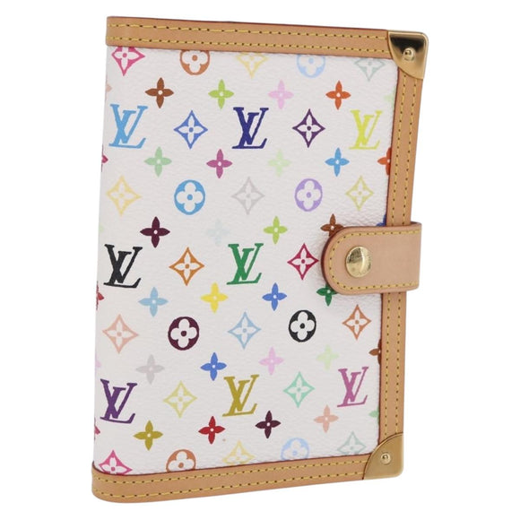 LOUIS VUITTON Monogram Multicolor Agenda PM Planner White R20896 Auth 200261SAV