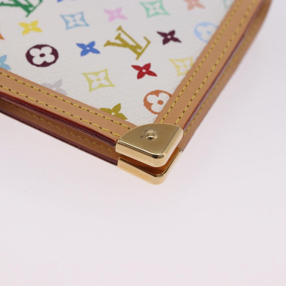 LOUIS VUITTON Monogram Multicolor Agenda PM Planner White R20896 Auth 200261SAV