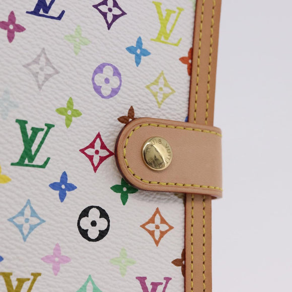 LOUIS VUITTON Monogram Multicolor Agenda PM Planner White R20896 Auth 200261SAV