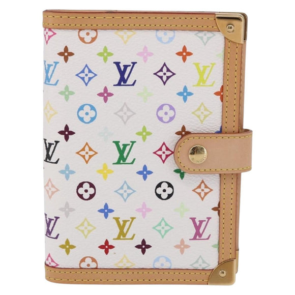 LOUIS VUITTON Monogram Multicolor Agenda PM Planner White R20896 Auth 200261SAV