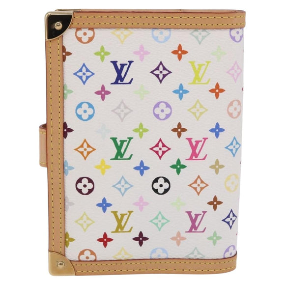 LOUIS VUITTON Monogram Multicolor Agenda PM Planner White R20896 Auth 200261SAV