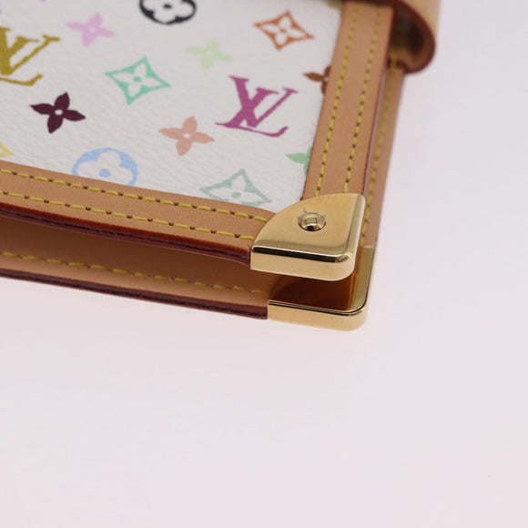 LOUIS VUITTON Monogram Multicolor Agenda PM Planner White R20896 Auth 200261SAV