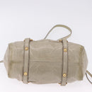 Miu Miu Hand Bag Vitellolux 2way Beige Gold Auth 200264V-5