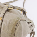 Miu Miu Hand Bag Vitellolux 2way Beige Gold Auth 200264V-16