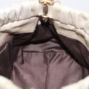 Miu Miu Hand Bag Vitellolux 2way Beige Gold Auth 200264V-22