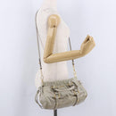 Miu Miu Hand Bag Vitellolux 2way Beige Gold Auth 200264V-25