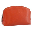 LOUIS VUITTON Epi Pochette Cosmetic Pouch Orange Pimon M40642 LV Auth 200265A-1