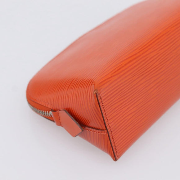 LOUIS VUITTON Epi Pochette Cosmetic Pouch Orange Pimon M40642 LV Auth 200265A