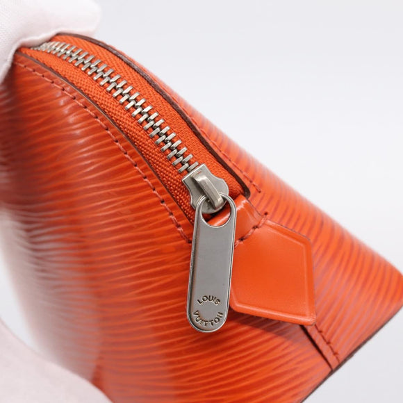LOUIS VUITTON Epi Pochette Cosmetic Pouch Orange Pimon M40642 LV Auth 200265A