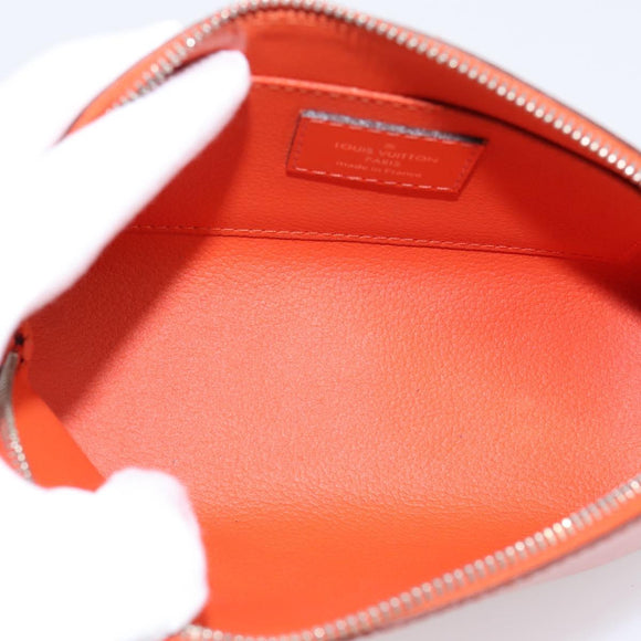 LOUIS VUITTON Epi Pochette Cosmetic Pouch Orange Pimon M40642 LV Auth 200265A