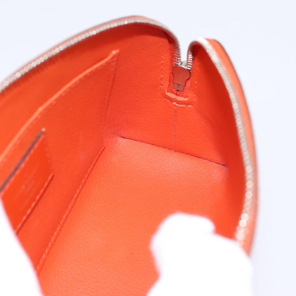 LOUIS VUITTON Epi Pochette Cosmetic Pouch Orange Pimon M40642 LV Auth 200265A