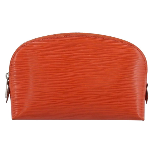 LOUIS VUITTON Epi Pochette Cosmetic Pouch Orange Pimon M40642 LV Auth 200265A