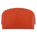 LOUIS VUITTON Epi Pochette Cosmetic Pouch Orange Pimon M40642 LV Auth 200265A-2