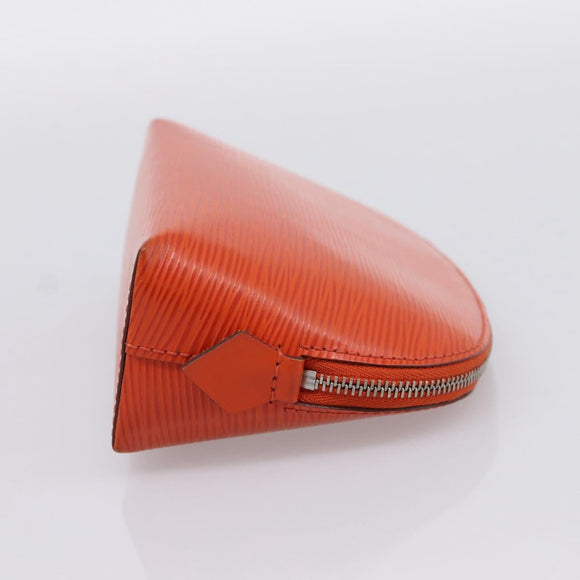 LOUIS VUITTON Epi Pochette Cosmetic Pouch Orange Pimon M40642 LV Auth 200265A