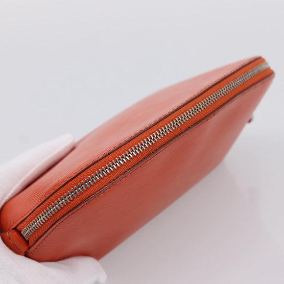 LOUIS VUITTON Epi Pochette Cosmetic Pouch Orange Pimon M40642 LV Auth 200265A