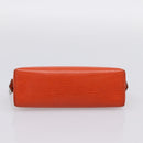 LOUIS VUITTON Epi Pochette Cosmetic Pouch Orange Pimon M40642 LV Auth 200265A-6