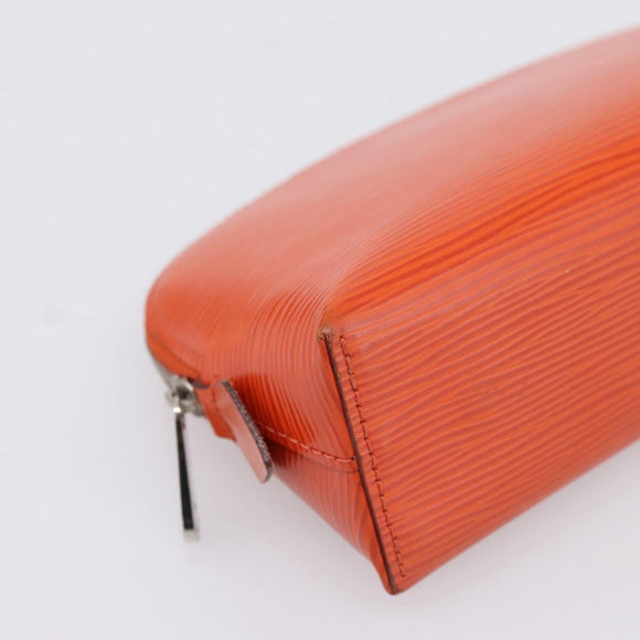 LOUIS VUITTON Epi Pochette Cosmetic Pouch Orange Pimon M40642 LV Auth 200265A