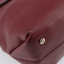 Vivienne Westwood Hand Bag Leather Bordeaux Gold Auth 200269A-16