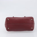 Vivienne Westwood Hand Bag Leather Bordeaux Gold Auth 200269A-5