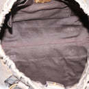 Miu Miu Hand Bag Vitellolux 2way Gray Gold Auth 200271V-10