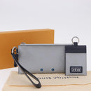 LOUIS VUITTON Monogram Satellite Alpha Pouch Silver M44178 LV Auth 200275V-12