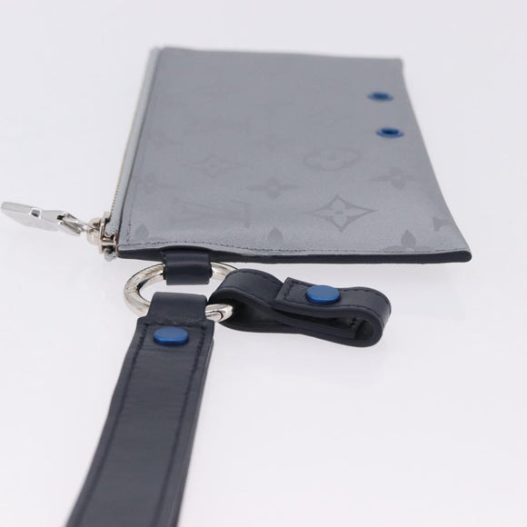 LOUIS VUITTON Monogram Satellite Alpha Pouch Silver M44178 LV Auth 200275V
