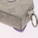 LOUIS VUITTON Taurillon Clemence Monogram Climbing Pouch Gray LV Auth 200276A-14