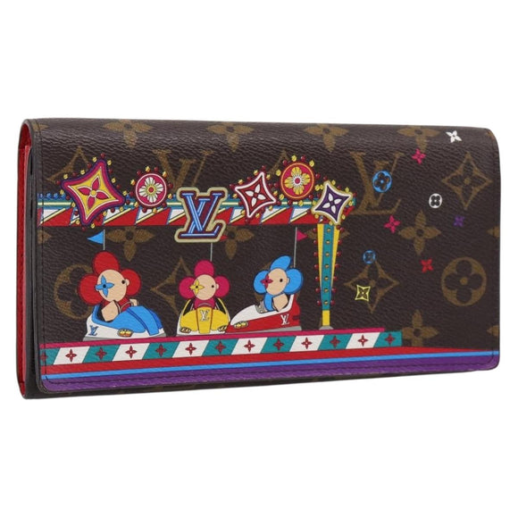 LOUIS VUITTON Vivienne Portefeuille Sarah Long Wallet M69747 LV Auth 200277