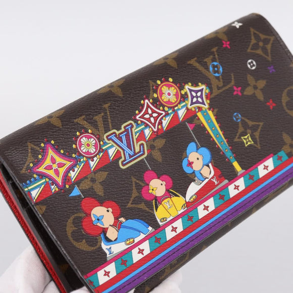 LOUIS VUITTON Vivienne Portefeuille Sarah Long Wallet M69747 LV Auth 200277