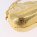 GUCCI GG Chain Shoulder Pouch Metal Gold Auth 200279V-15