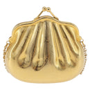 GUCCI GG Chain Shoulder Pouch Metal Gold Auth 200279V-13