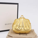 GUCCI GG Chain Shoulder Pouch Metal Gold Auth 200279V-12