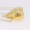 GUCCI GG Chain Shoulder Pouch Metal Gold Auth 200279V-4