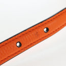 GUCCI Logo Micro Shoulder Bag Leather Orange Silver 821831 Auth 200280V-10