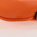 GUCCI Logo Micro Shoulder Bag Leather Orange Silver 821831 Auth 200280V-17