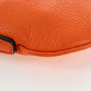 GUCCI Logo Micro Shoulder Bag Leather Orange Silver 821831 Auth 200280V-18