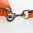 GUCCI Logo Micro Shoulder Bag Leather Orange Silver 821831 Auth 200280V-20