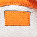GUCCI Logo Micro Shoulder Bag Leather Orange Silver 821831 Auth 200280V-23