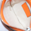 GUCCI Logo Micro Shoulder Bag Leather Orange Silver 821831 Auth 200280V-11