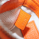 GUCCI Logo Micro Shoulder Bag Leather Orange Silver 821831 Auth 200280V-12