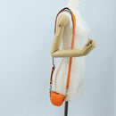 GUCCI Logo Micro Shoulder Bag Leather Orange Silver 821831 Auth 200280V-26