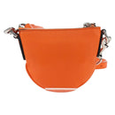 GUCCI Logo Micro Shoulder Bag Leather Orange Silver 821831 Auth 200280V-2
