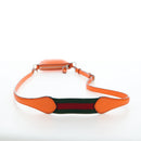 GUCCI Logo Micro Shoulder Bag Leather Orange Silver 821831 Auth 200280V-7