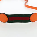GUCCI Logo Micro Shoulder Bag Leather Orange Silver 821831 Auth 200280V-14