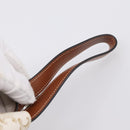 CELINE Triomphe Hand Bag PVC Leather Ivory Gold Auth 200281SAM-8