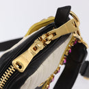 Miu Miu Biker Studs Shoulder Bag Leather Black Gold Auth 200282V-8
