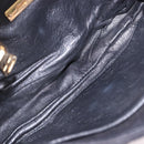 Miu Miu Biker Studs Shoulder Bag Leather Black Gold Auth 200282V-11